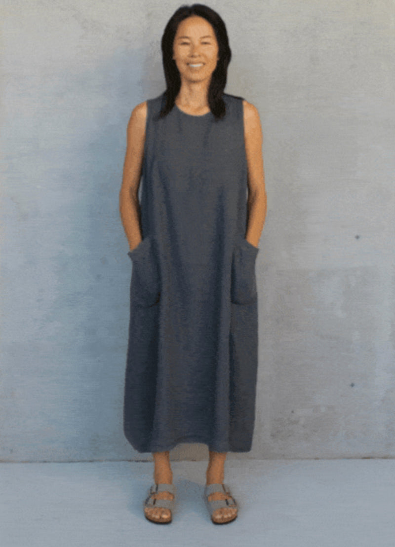 Montaigne ‘Remy’ Italian Linen Dress With Deep Front Pockets - Various Colours