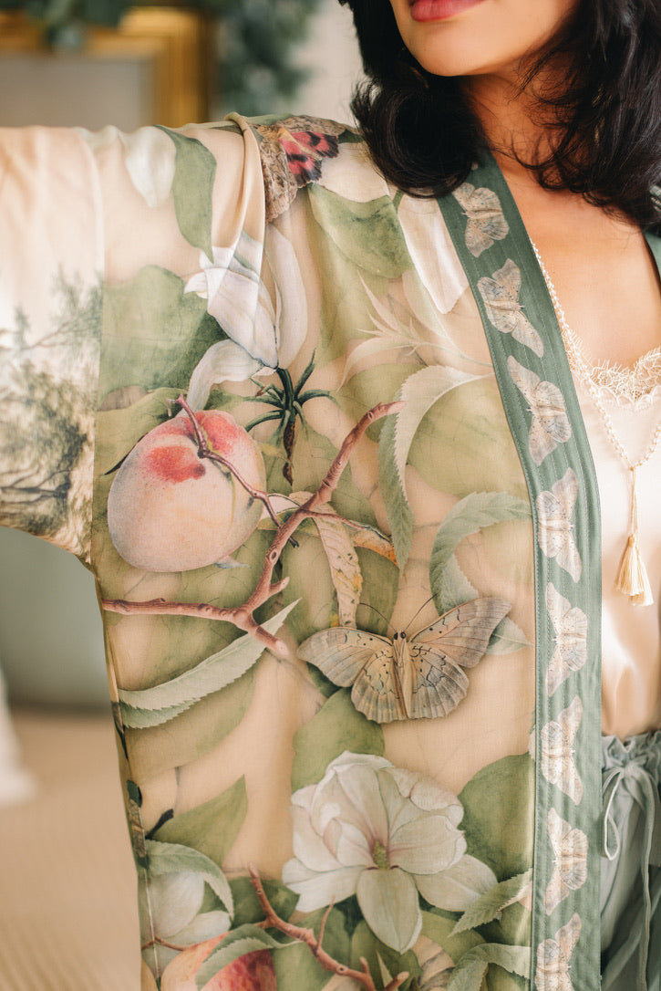 Market Of Stars - Fleur De Soleil - Opera Duster Kimono Coat Robe - Florals