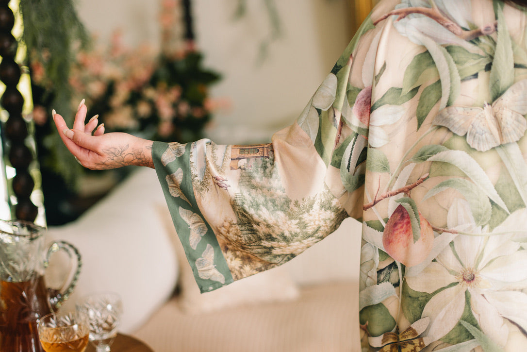 Market Of Stars - Fleur De Soleil - Opera Duster Kimono Coat Robe - Florals