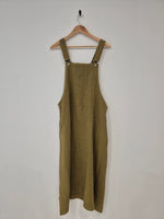 NEW Montaigne Linen Overall Style Midi Dress With Pockets- Various Colours