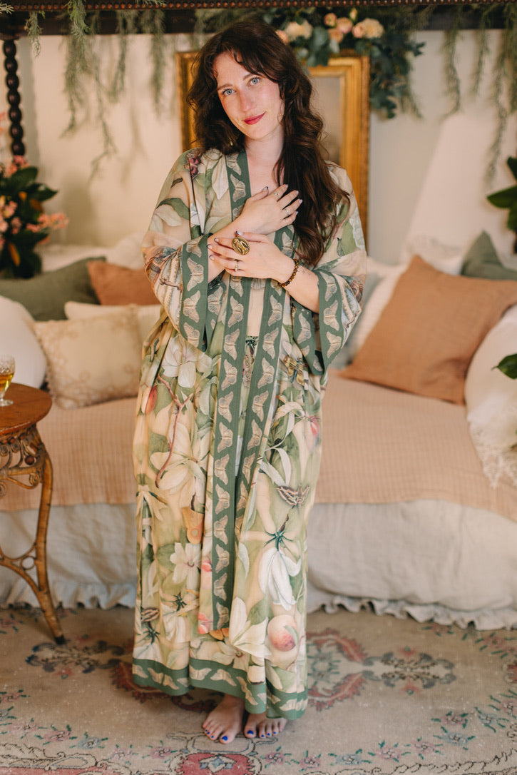 Market Of Stars - Fleur De Soleil - Opera Duster Kimono Coat Robe - Florals