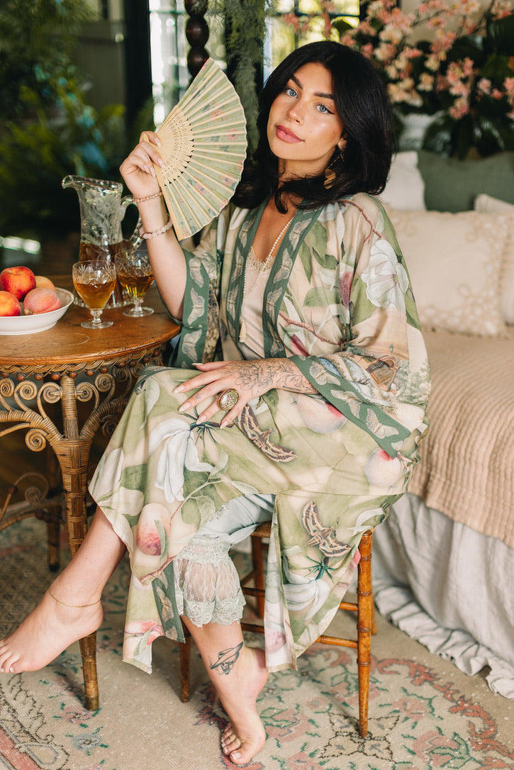 Market Of Stars - Fleur De Soleil - Opera Duster Kimono Coat Robe - Florals