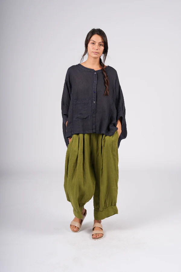 Montaigne Italian Linen ‘Desi’ Bloomer Pants With Back Pockets - Various Colours - 2 Sizes