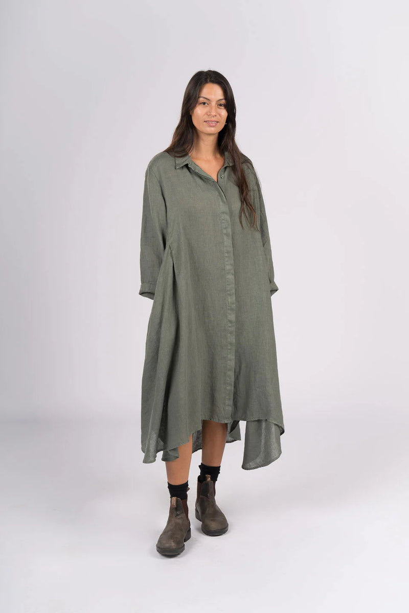 Montaigne ‘Margaux’ Long Sleeve Shirt Dress - Various Colours