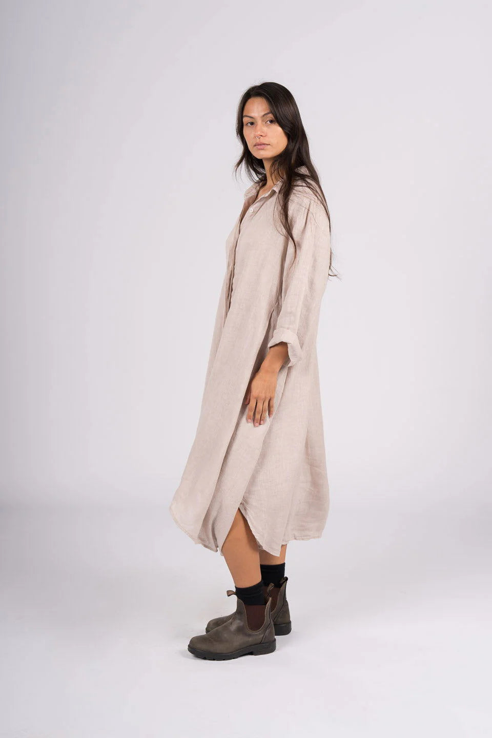 Montaigne ‘Margaux’ Long Sleeve Shirt Dress