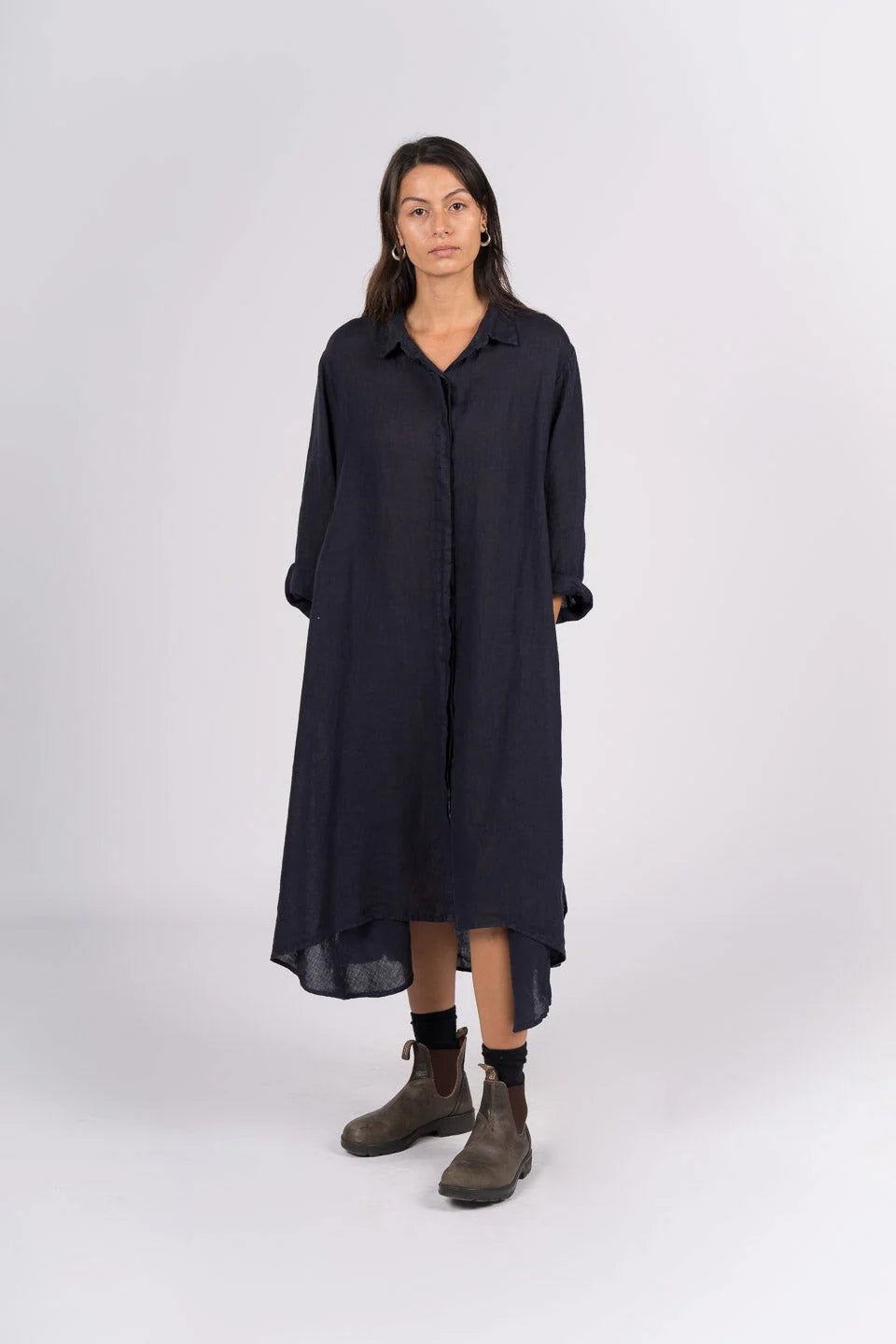 Montaigne ‘Margaux’ Long Sleeve Shirt Dress