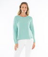 JUMP Clothing Linen Knit Slub Rib Pullover - Seafoam