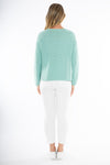 JUMP Clothing Linen Knit Slub Rib Pullover - Seafoam