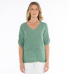 JUMP Clothing V Neck Tab Sleeve Top - Various Colours