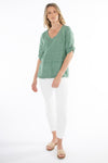 JUMP Clothing V Neck Tab Sleeve Top - Various Colours