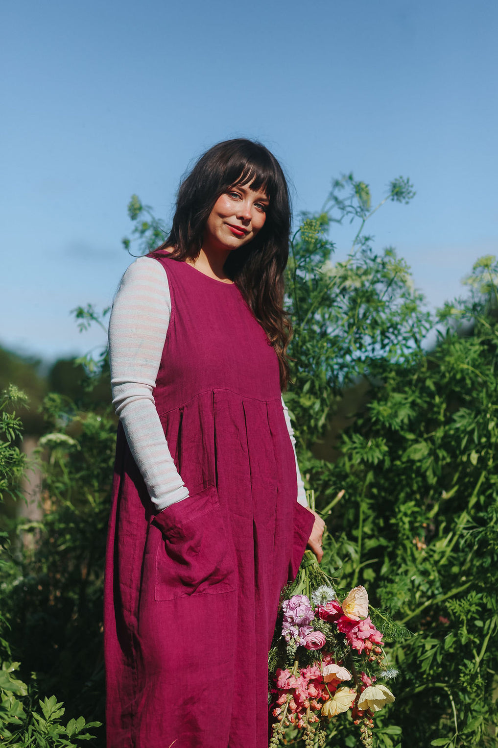 Montaigne - Sartène - Italian Linen Summer Sleeveless Dress