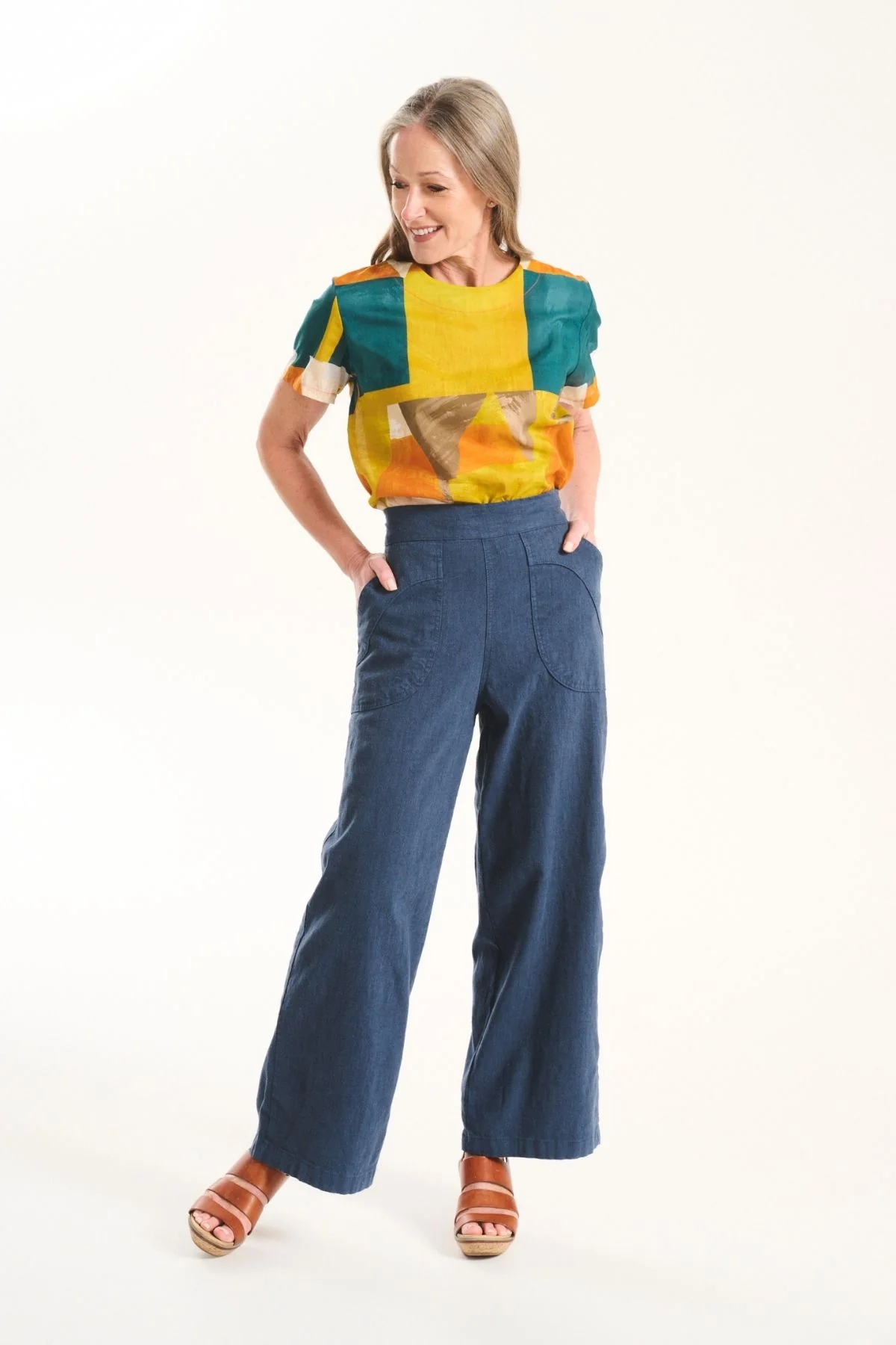 Olga De Polga - Peggy Lino - Linen Pants - Navy
