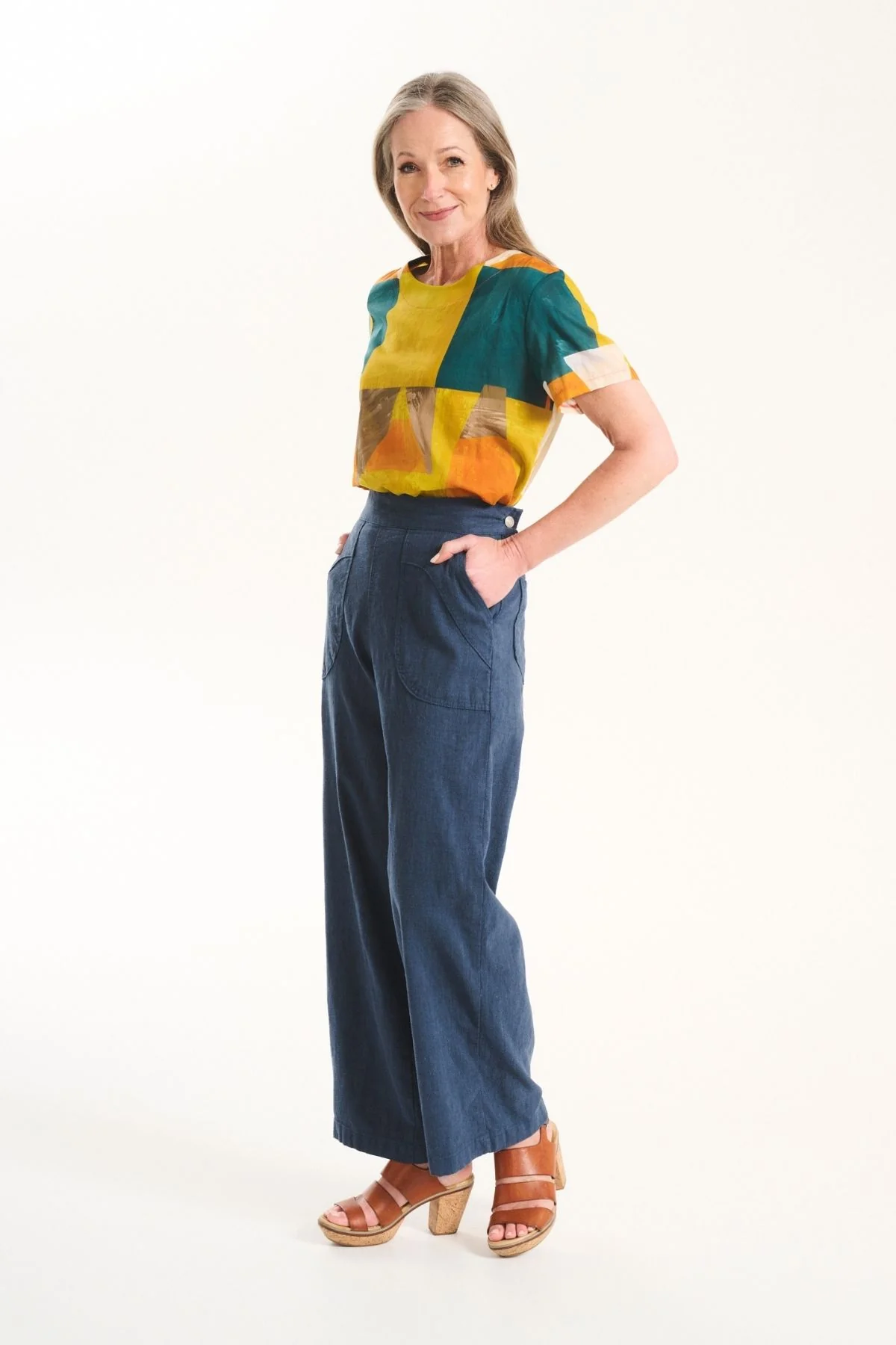 Olga De Polga - Peggy Lino - Linen Pants - Navy