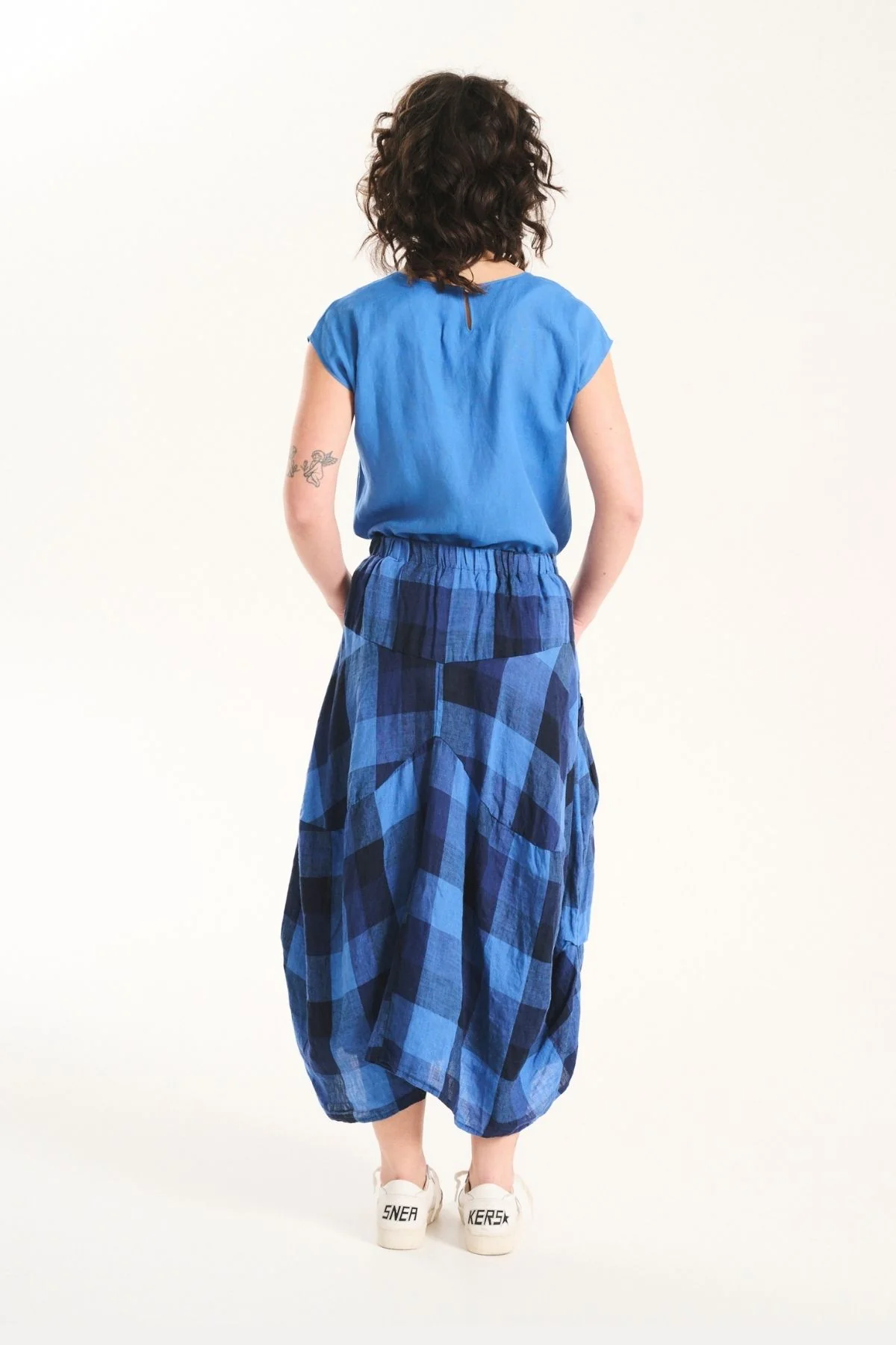 Olga De Polga - Milwaukee Amstel Linen Skirt - Blue