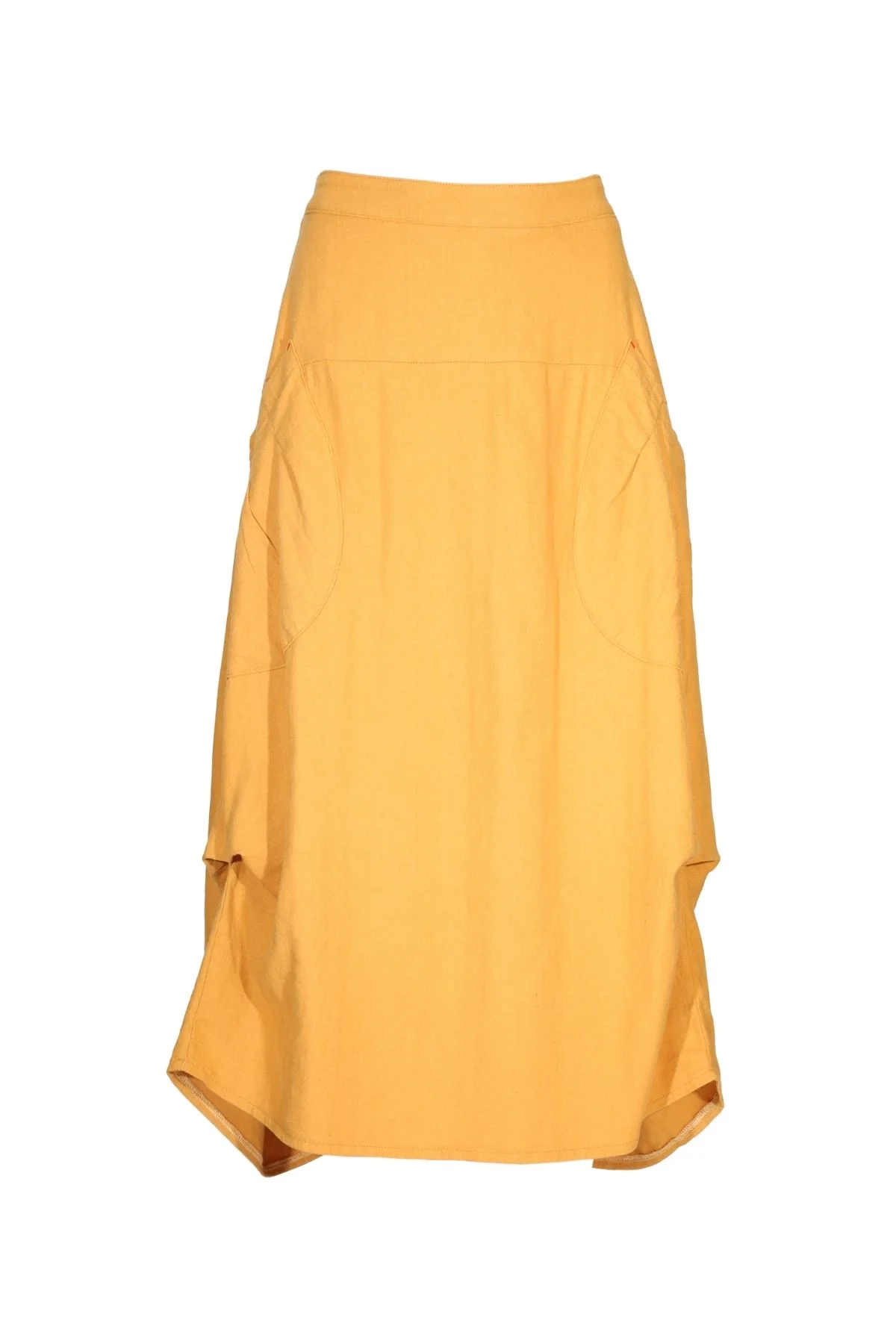 Olga De Polga - Milwaukee Weir Linen/Cotton Skirt - Mustard