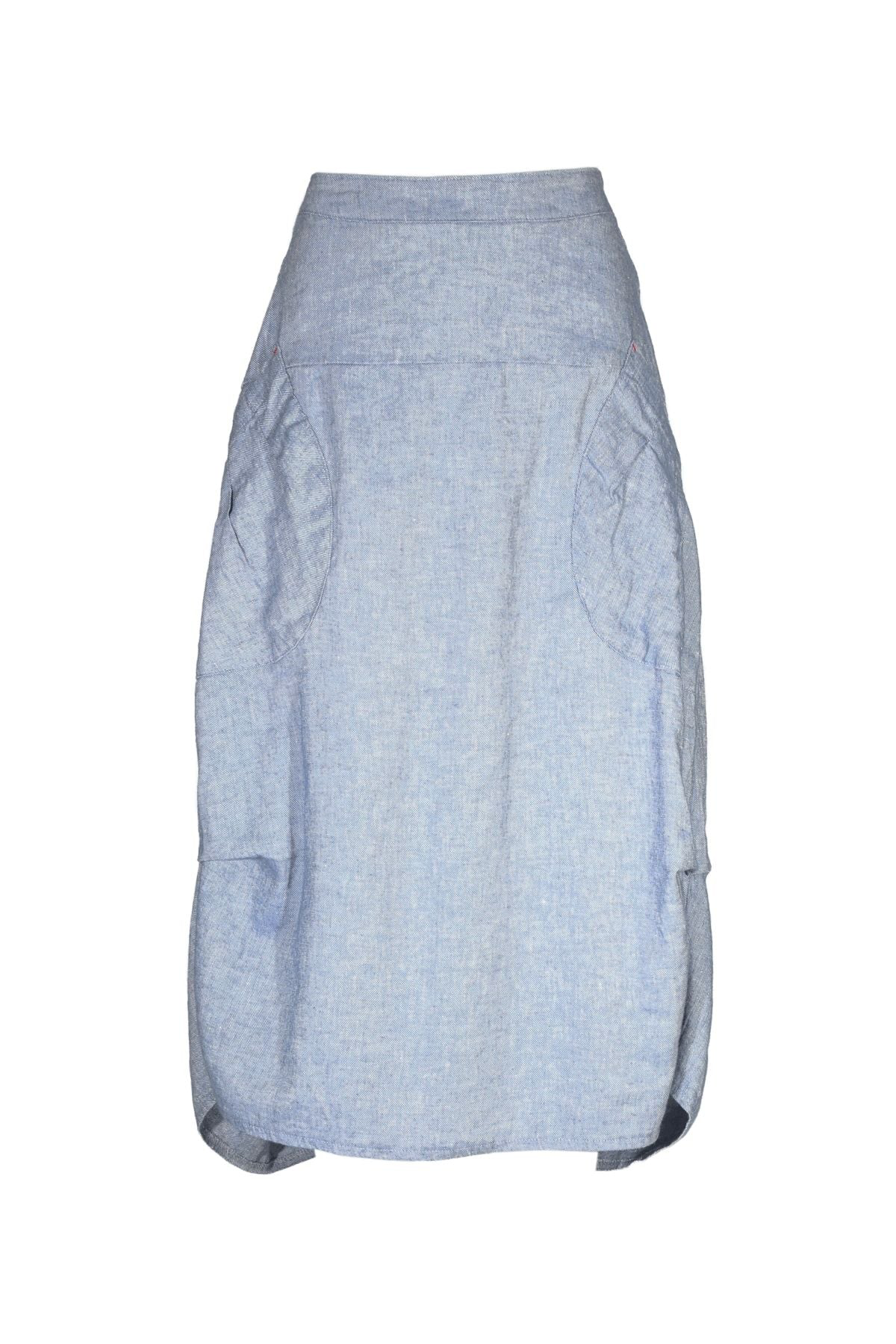 Olga De Polga - Milwaukee Venice Beach Linen Skirt - Denim Blue