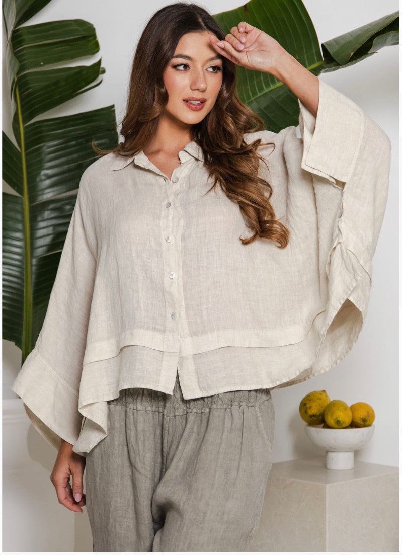 The Italian Cartel - Sanita - Loose Italian Linen Top