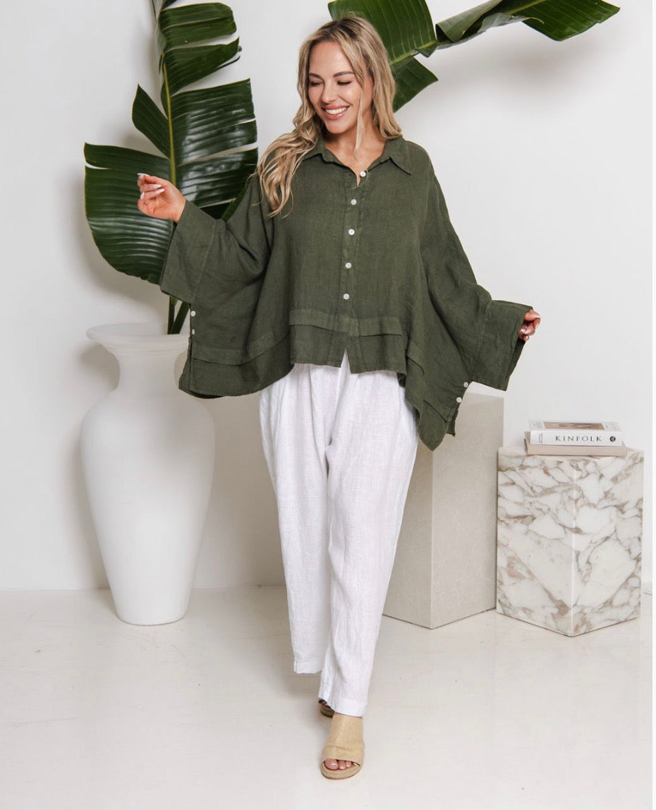 The Italian Cartel - Sanita - Loose Italian Linen Top