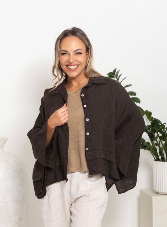 The Italian Cartel - Sanita - Loose Italian Linen Top