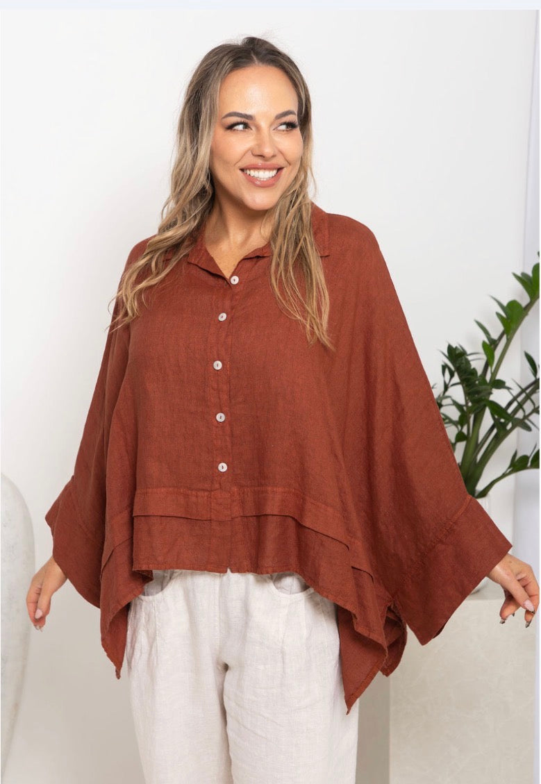 The Italian Cartel - Sanita - Loose Italian Linen Top