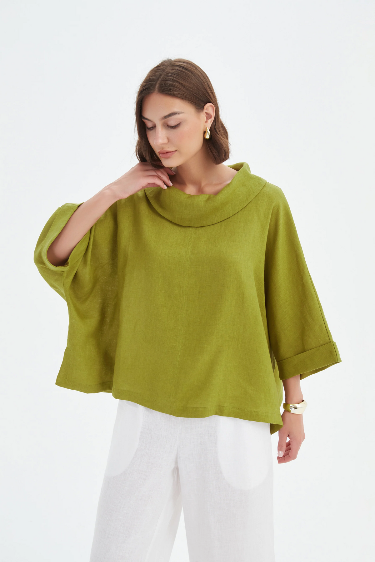 Tirelli - Funnel Neck Boxy Top - Various Colours