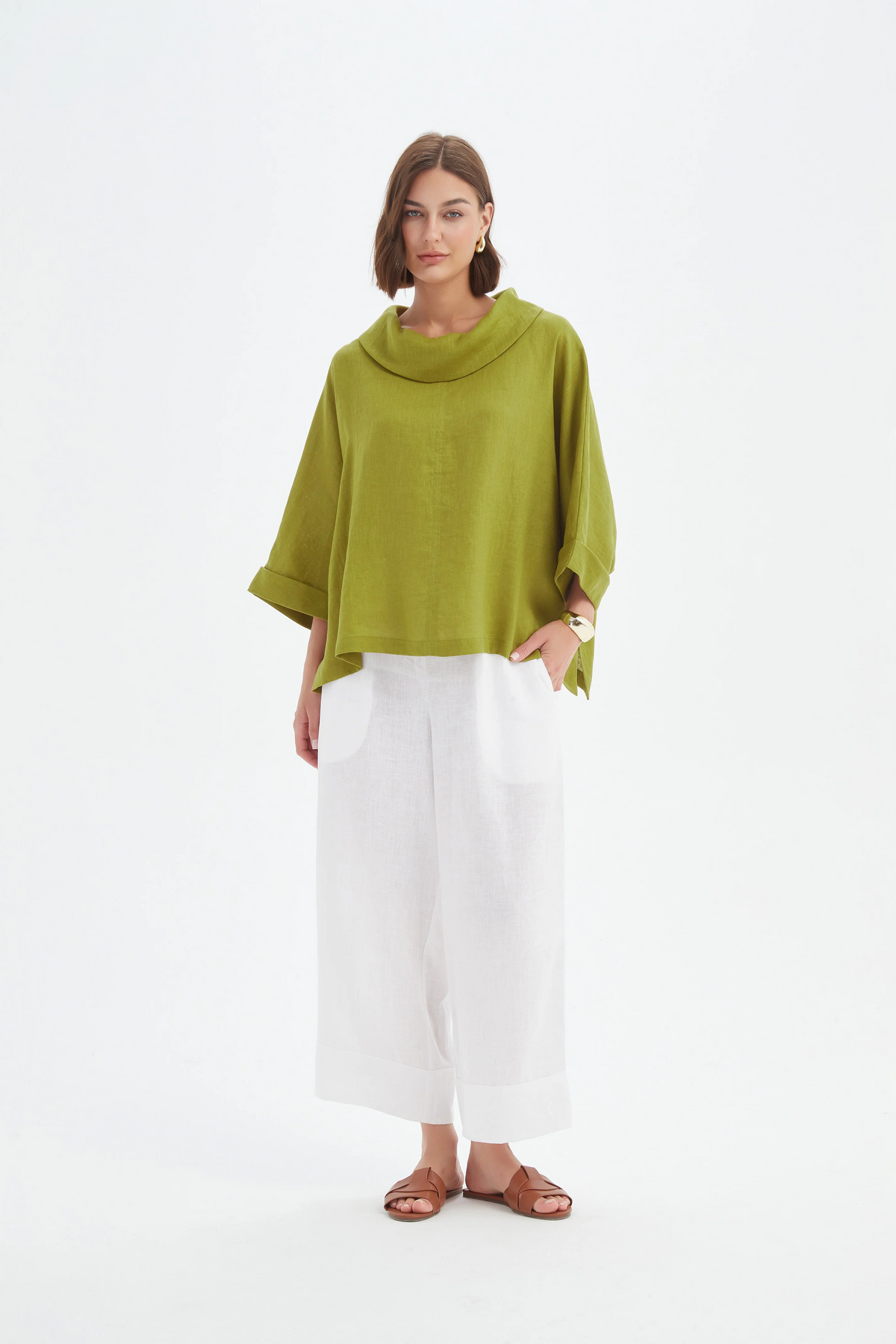 Tirelli - Funnel Neck Boxy Top - Various Colours