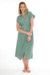 JUMP Clothing S/S Belted Linen Dress - Various Colours