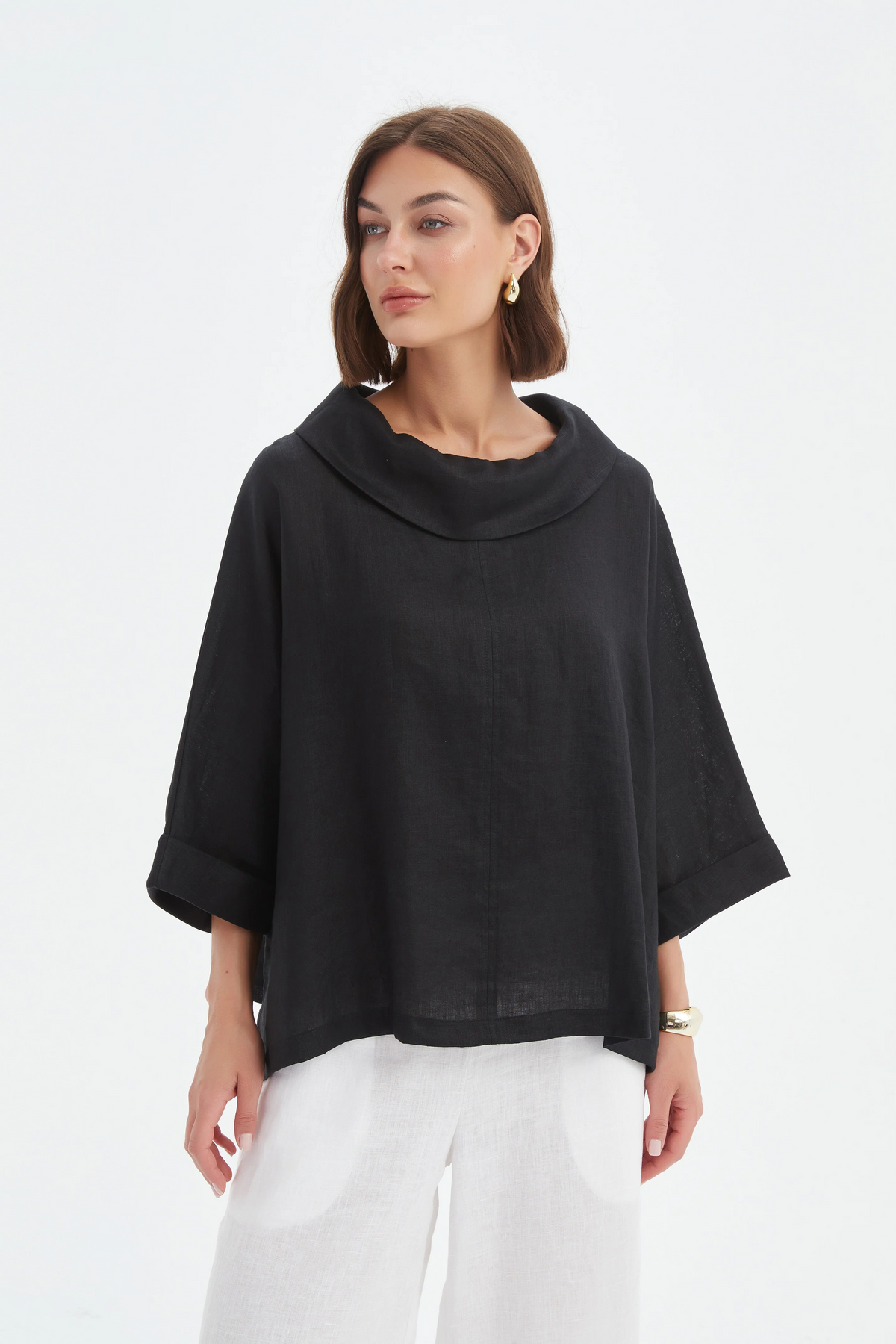 Tirelli - Funnel Neck Boxy Top - Various Colours
