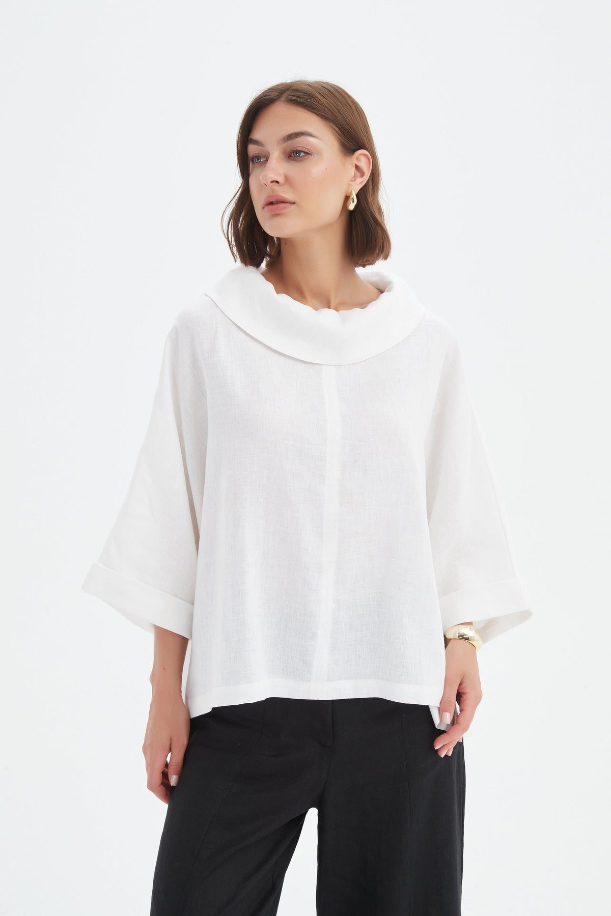 Tirelli - Funnel Neck Boxy Top - Various Colours