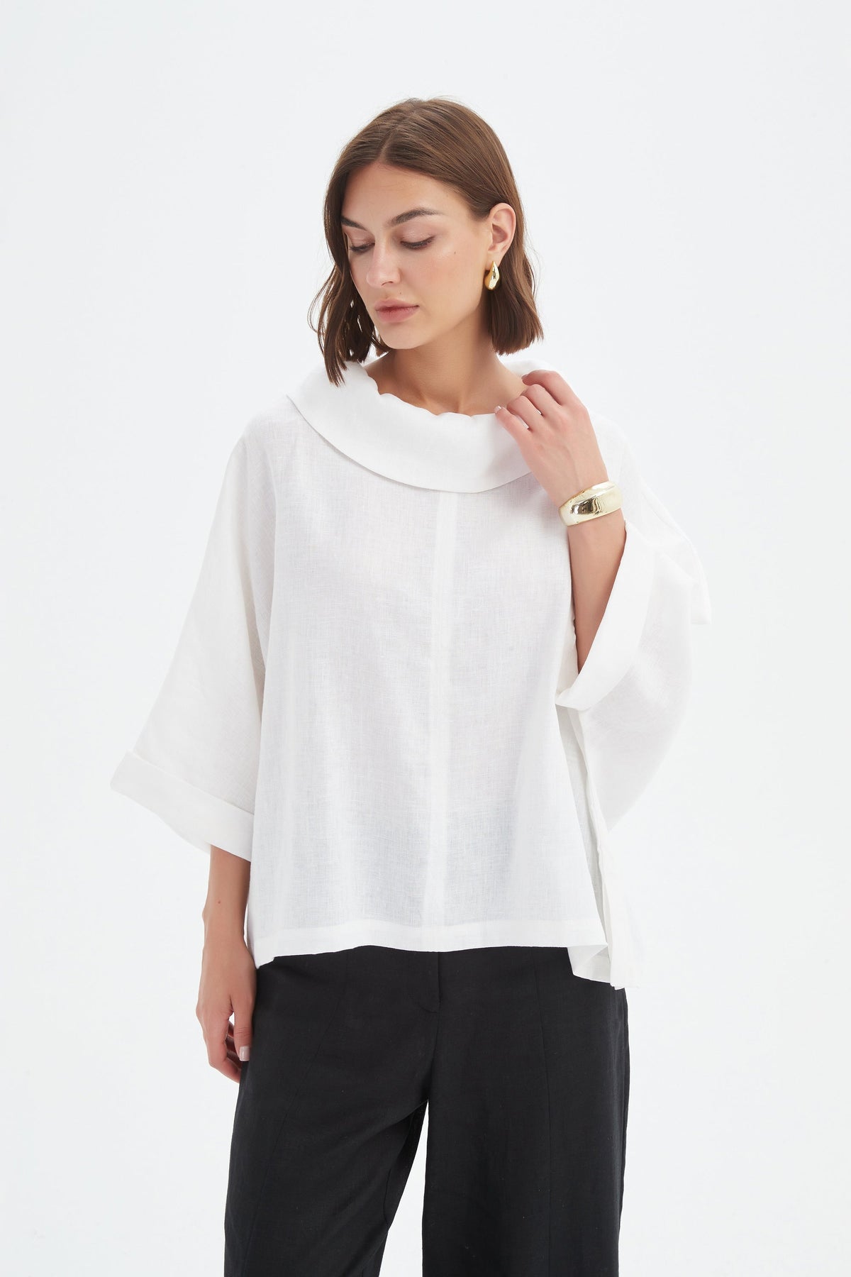 Tirelli - Funnel Neck Boxy Top - Various Colours