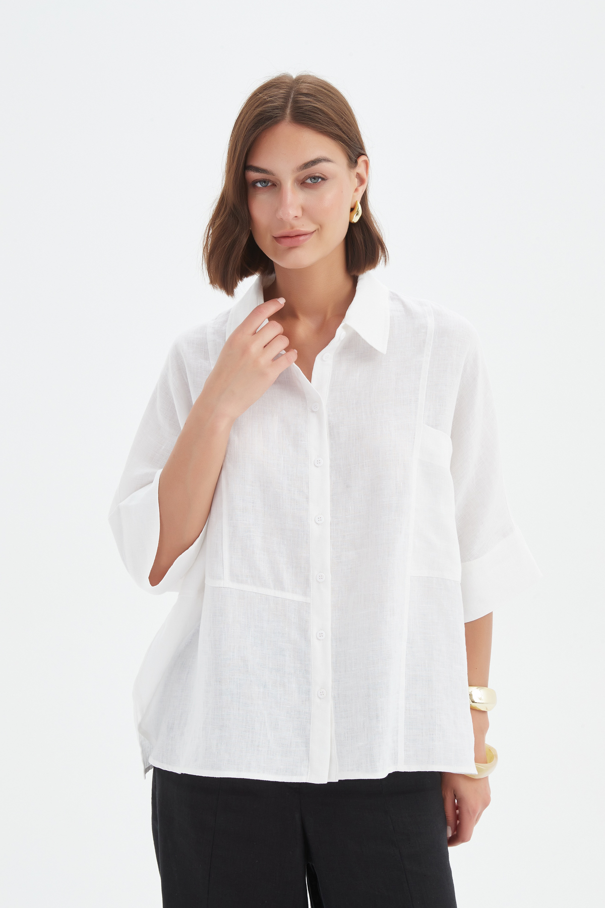 Tirelli Seam Detail Boxy Shirt - Various Colours