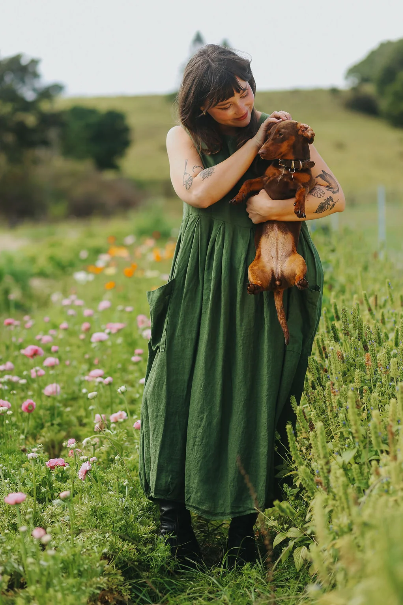 Montaigne - Sartène - Italian Linen Summer Sleeveless Dress