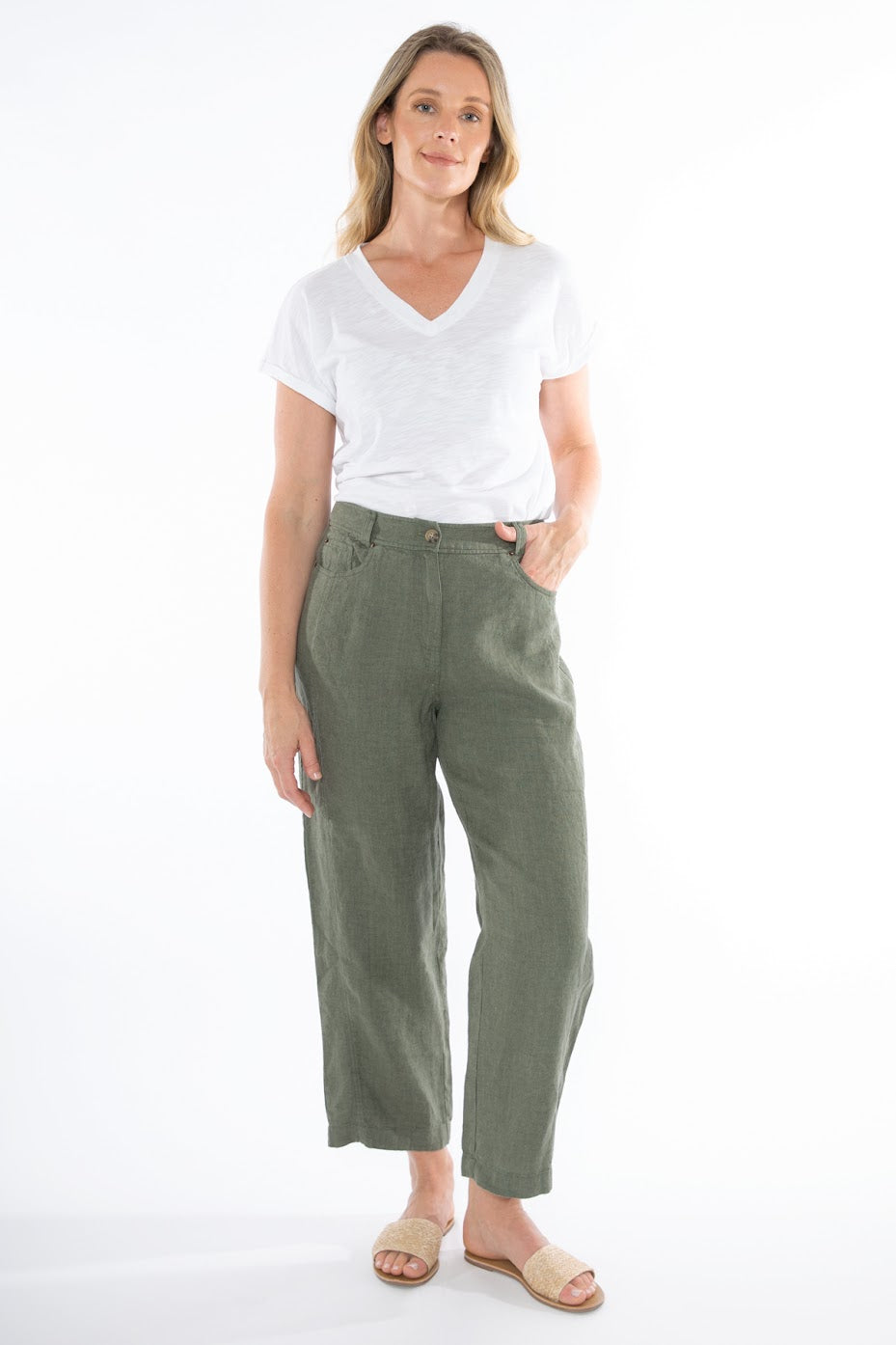JUMP Clothing  - Linen Jean - Juniper