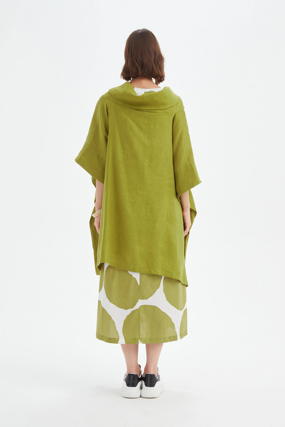 Tirelli - Oversized Collar Linen Poncho - Various Colours