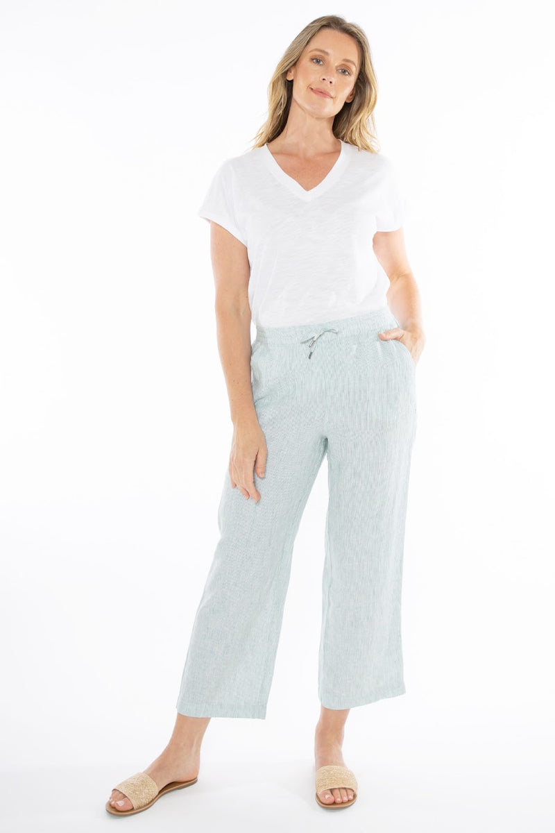 JUMP Clothing Core Stripe Linen Pants - Various Colours