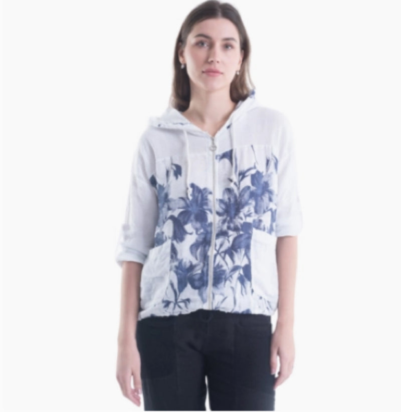 Vera May Italian Linen Top -White