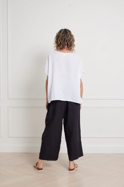 Montaigne - Lee - Linen Short Sleeve Top - Various Colours