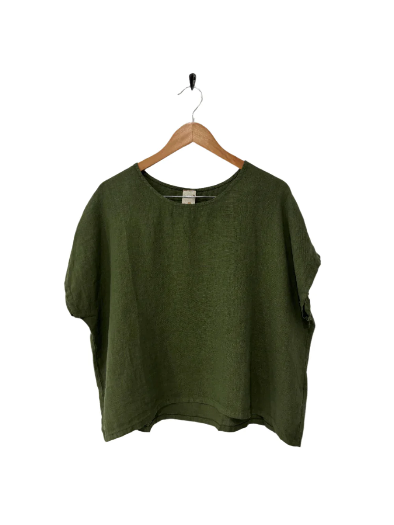 Montaigne - Lee - Linen Short Sleeve Top - Various Colours