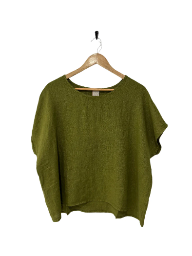 Montaigne - Lee - Linen Short Sleeve Top - Various Colours