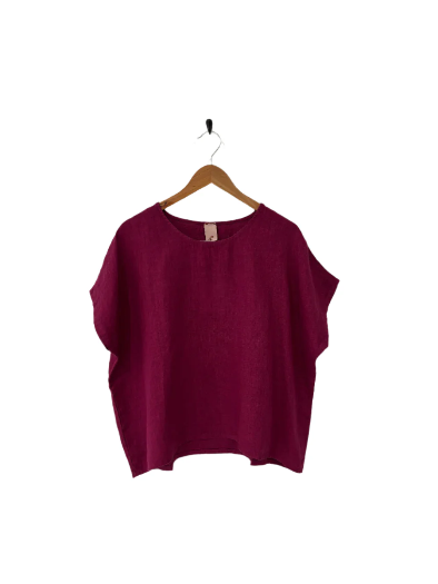 Montaigne - Lee - Linen Short Sleeve Top - Various Colours