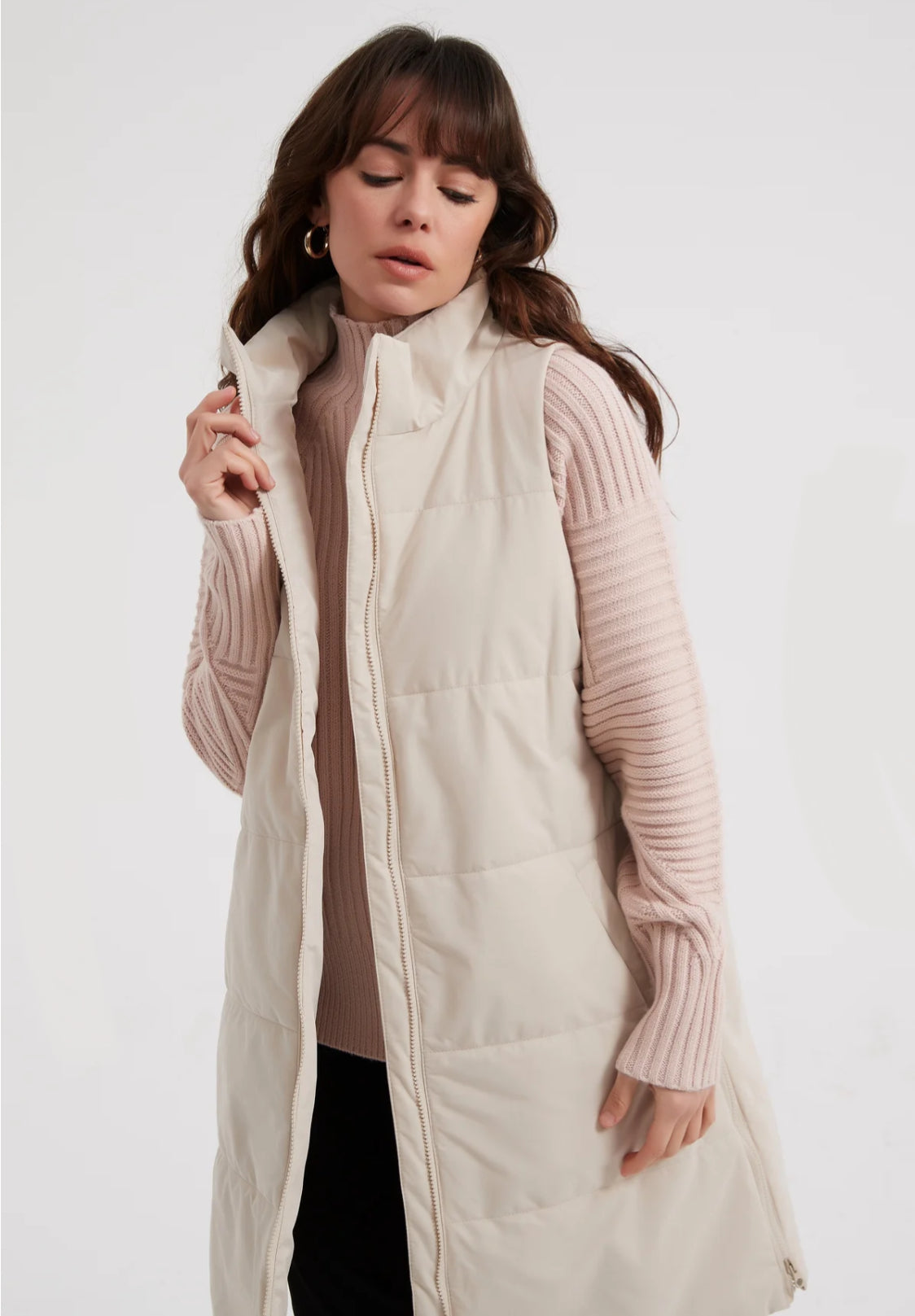 Tirelli Zip Hem Puffer Vest - Various Colours