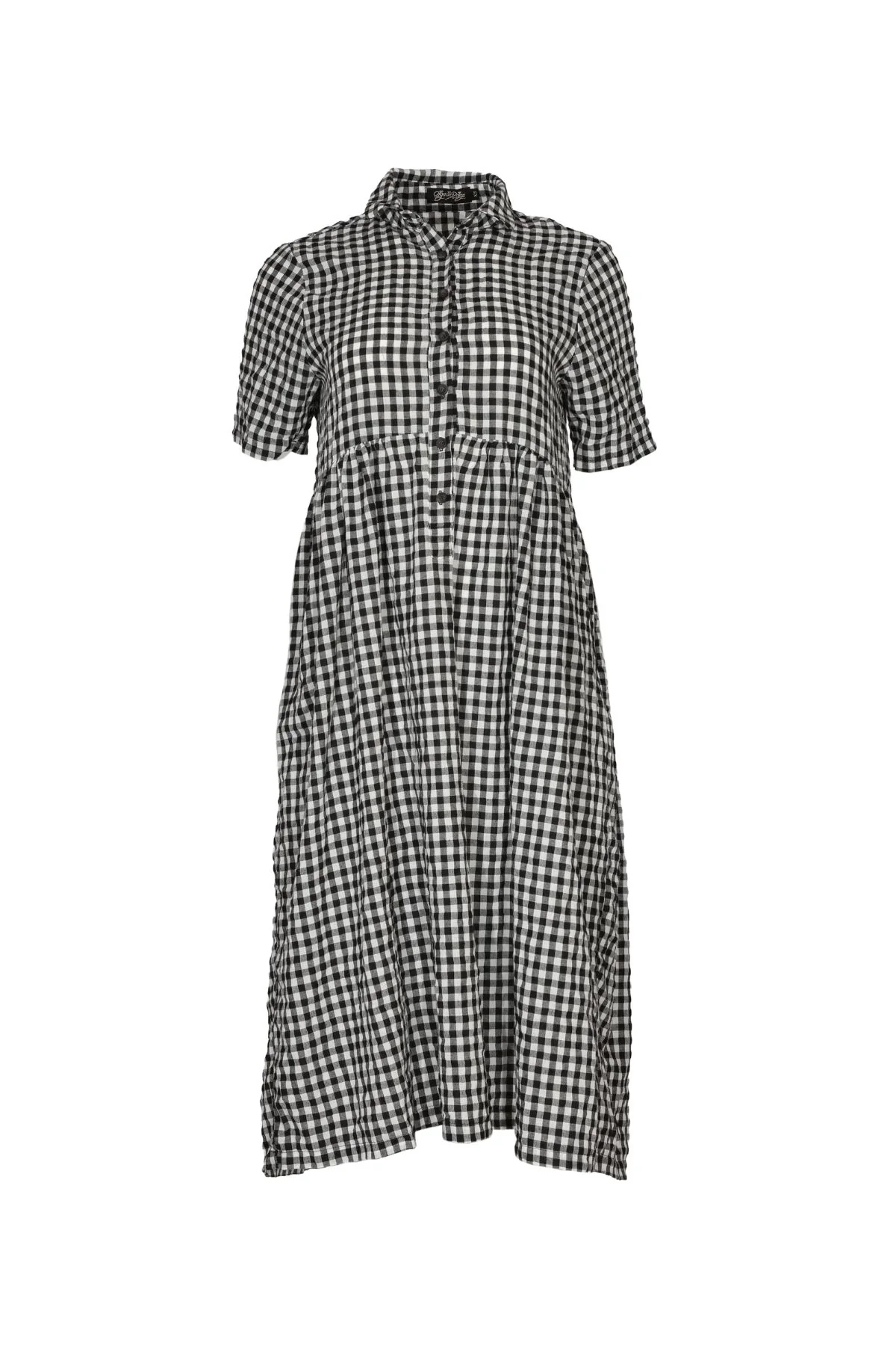 Olga De Polga - Sunseeker Check Cotton Dress - Black