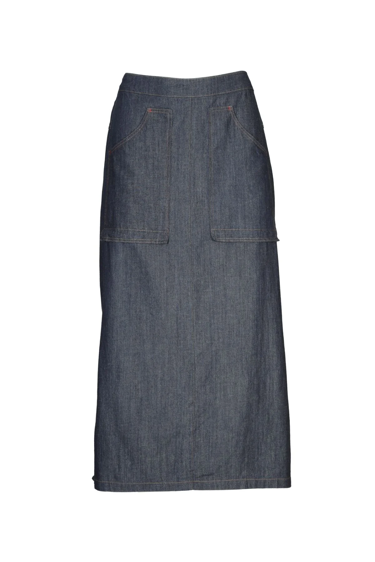 Olga De Polga - Cardiff Skirt Cotton/Linen - Dark Wash Denim