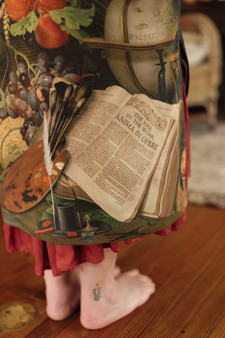 Market Of Stars - Labour of Love - Opera Duster Kimono Duster Robe - Florals & Violin