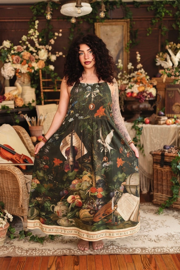 Market Of Stars - Labour of Love - Bohéme Bamboo Slip Dress - Florals & Violin