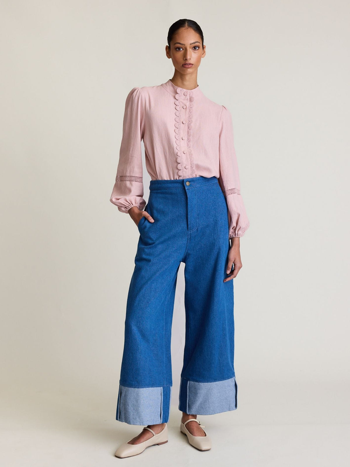State Of Embrace - Twin Lace - Blouse - Blush