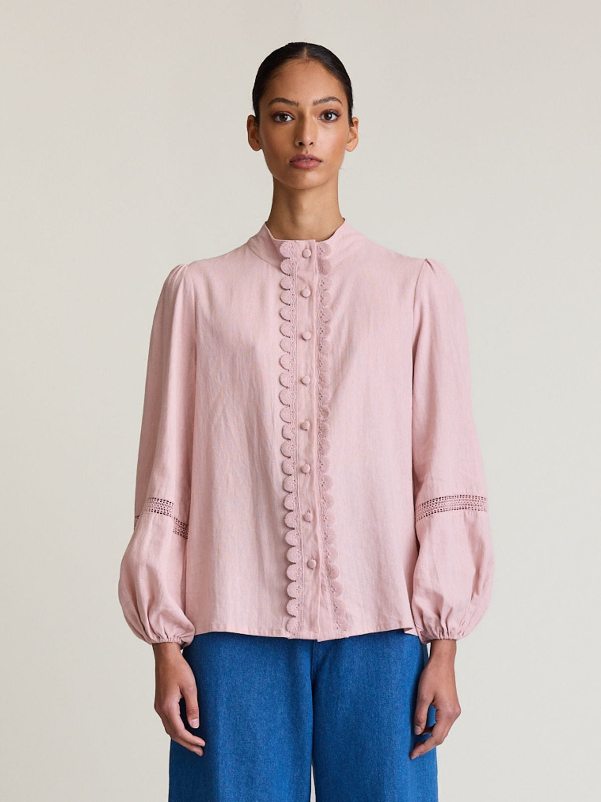 State Of Embrace - Twin Lace - Blouse - Blush