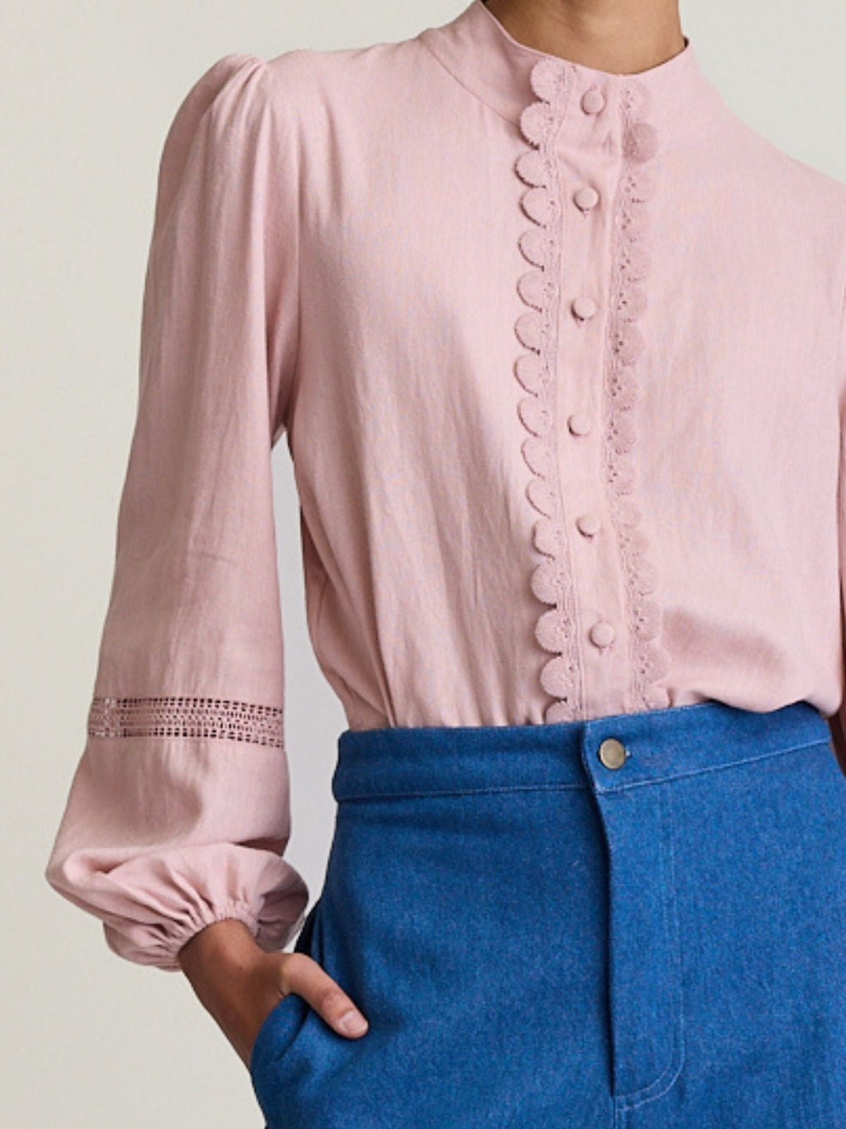 State Of Embrace - Twin Lace - Blouse - Blush