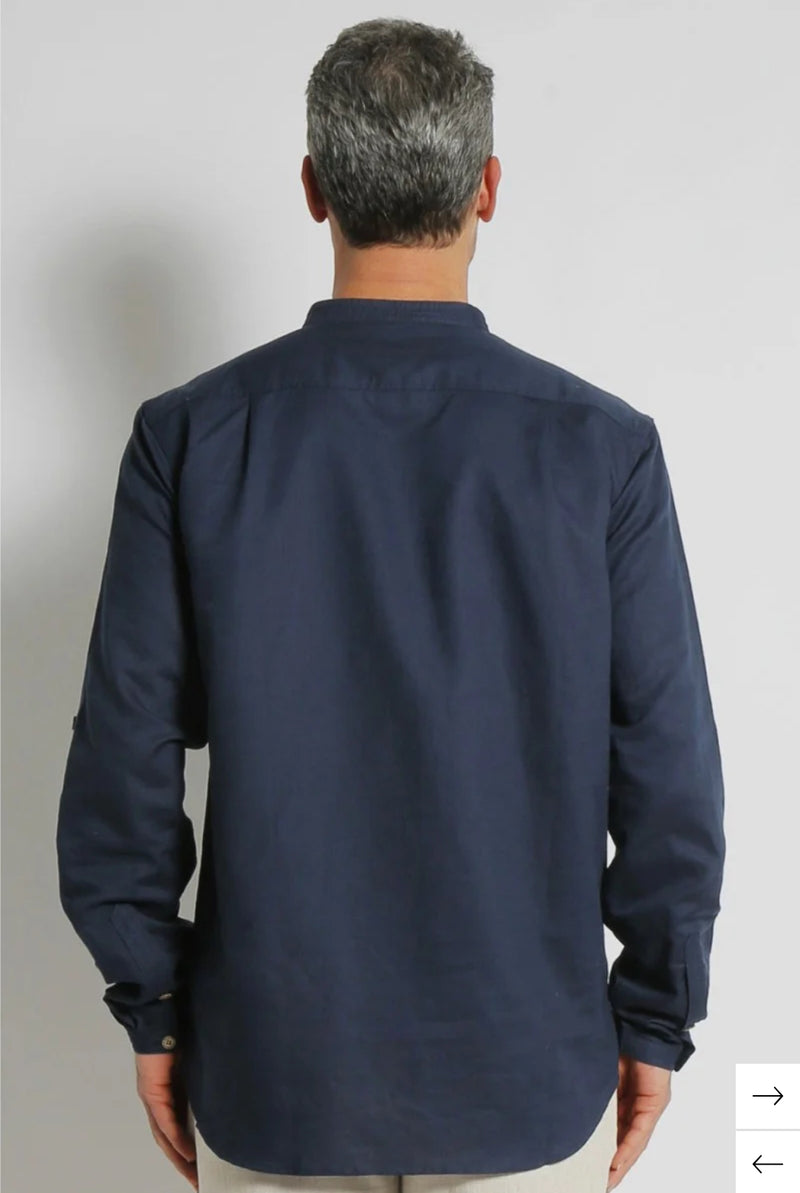 Men’s Hemp Cotton Long Sleeve Grandpa Shirt - Various Colours