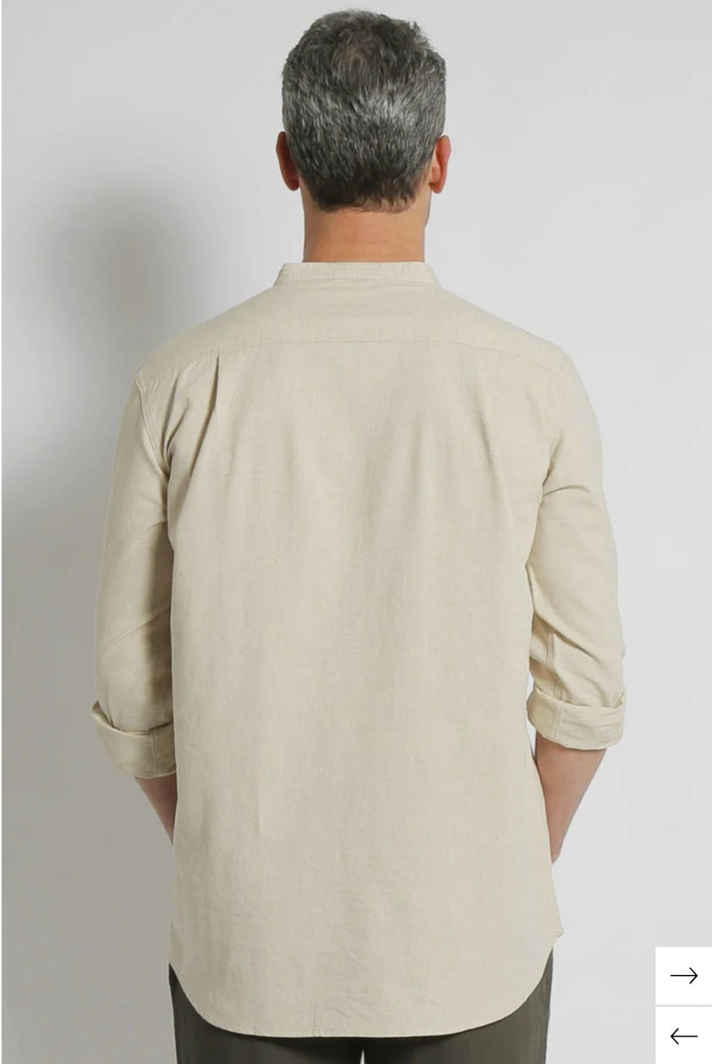 Men’s Hemp Cotton Long Sleeve Grandpa Shirt - Various Colours